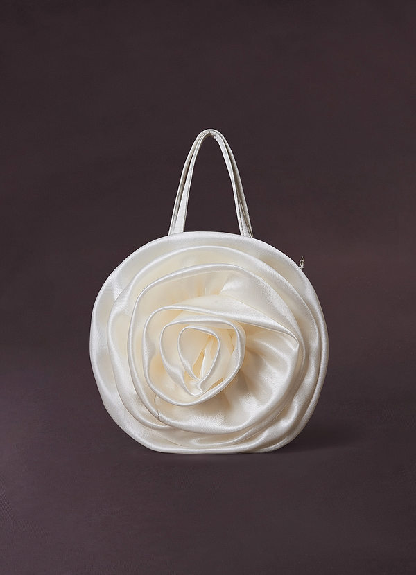 front Satin Floral Handbag