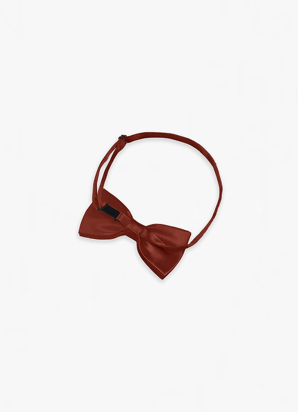 front Adjustable Metallic Satin Pre-Tied Bow Tie