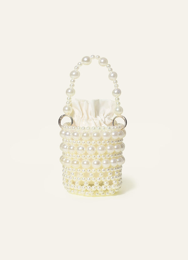 Pearl Bucket Bag with Dual Detachable Straps front
