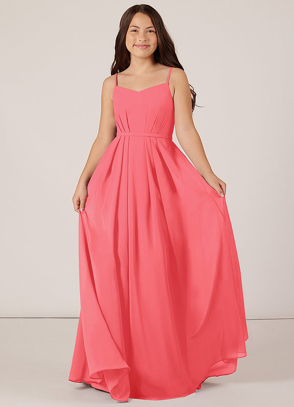Vestidos De Dama De Honor Junior De Tul A La Altura De Té Sandía main image 1
