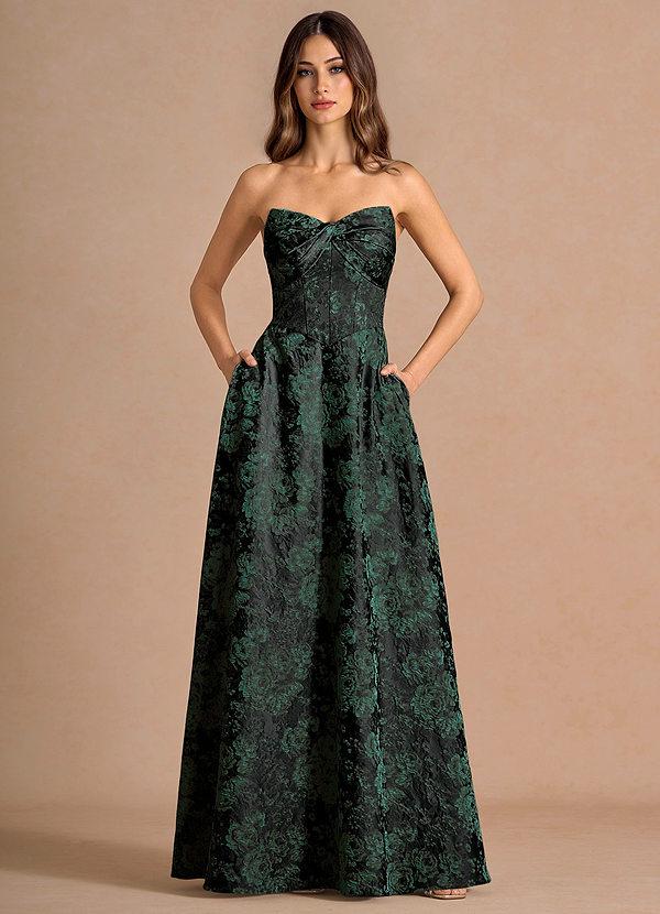 Kersti Emerald Black Maxi Dress image1