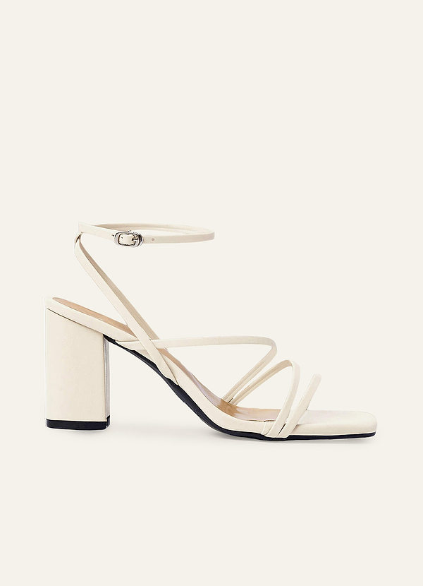 front Ankle Strap Block Heel Sandals