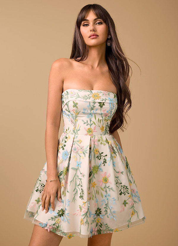 Evangeline Blush Pink Multi Mini Dress image1