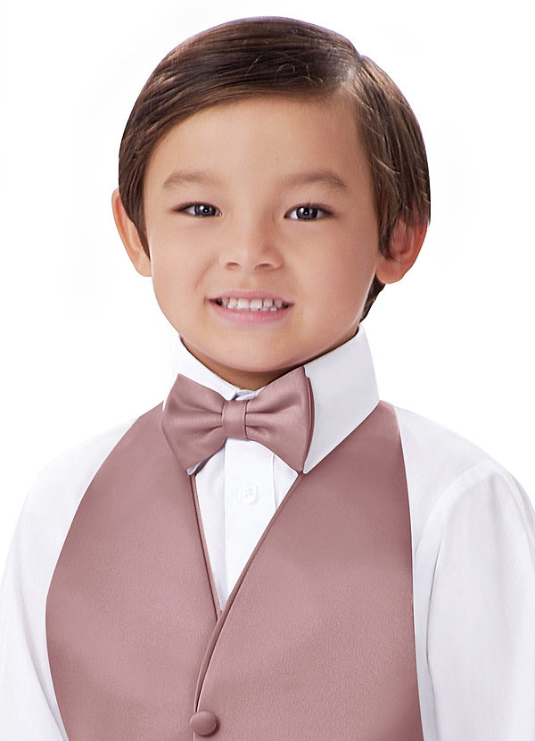 Boy's Matte Satin Pre-Tied Bow Tie front