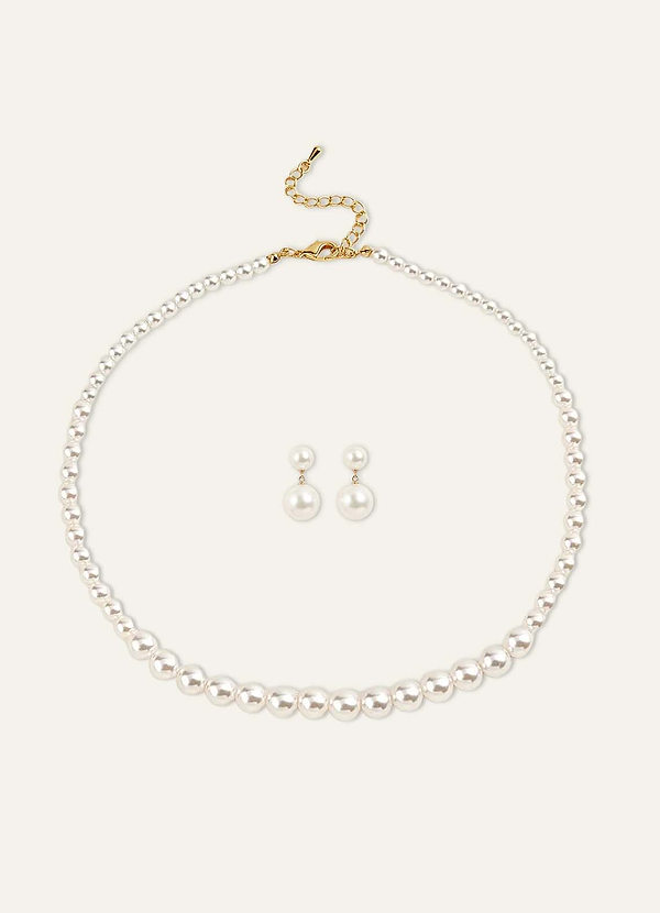 front Ensemble de bijoux en perles élégant