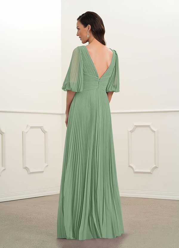Azazie Zahara Mother of the Bride Dresses A-Line Pleated Chiffon Floor-Length Dress image2