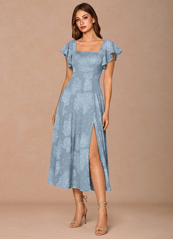 Talia Powder Blue Midi Dress image1