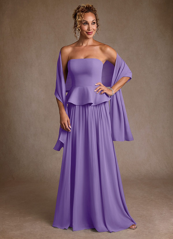 Azazie Josabeth Klänningar till brudens mor Klänning A-Line i Chiffong Plisserad Tahiti image1