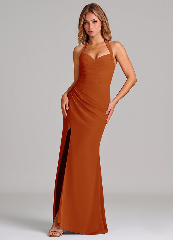 Azazie Emeria Suknie dla druhen Syrena Dekolt w kształcie serca Szyfon Do ziemi Sukienka image1