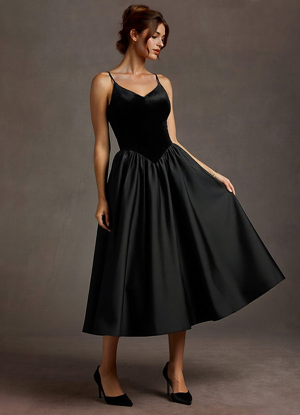 Robe Mi-Longue Noir Ravena image1