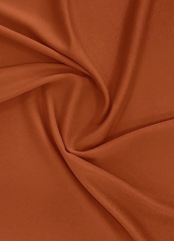 front Azazie Burnt Orange Stretch Lining Fabric By the Yard