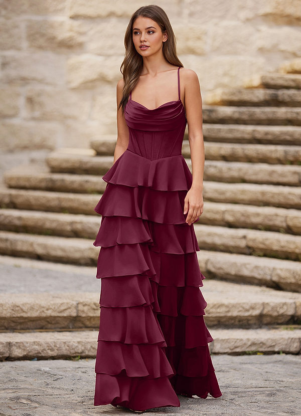 Rhythm Morwa Sukienka balowa z falbankami w kształcie litery A image1