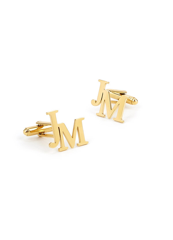 front Gemelos de metal con iniciales personalizables
