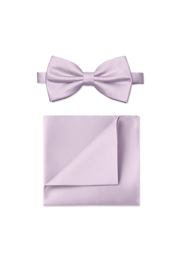 front Set aus Fliege und Einstecktuch aus mattem Satin für Herren