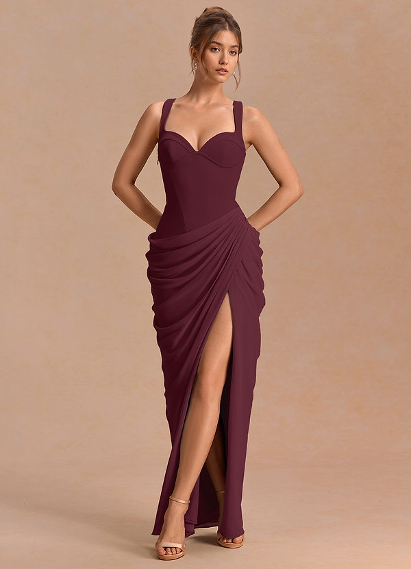 Nabila Wine Maxi Dress image1