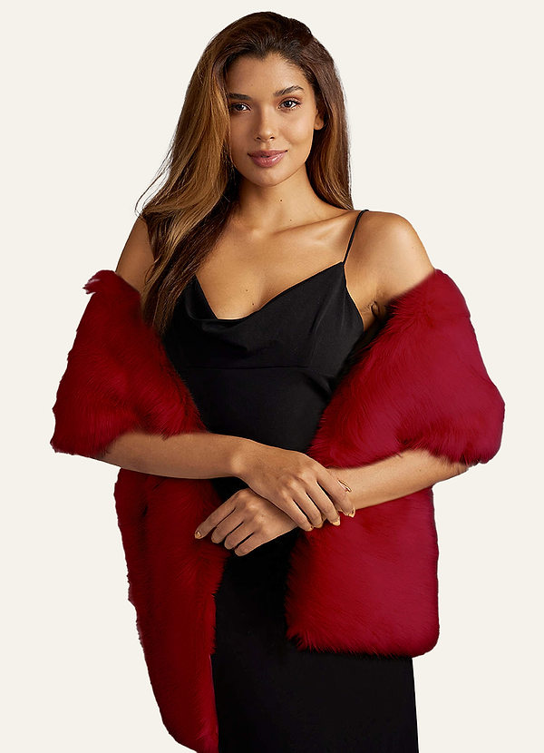 front Faux Fur Scarf Stoles Wraps