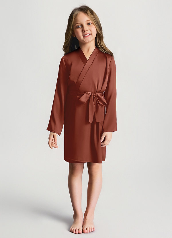 front Auburn Piger Satin Morgenkåbe