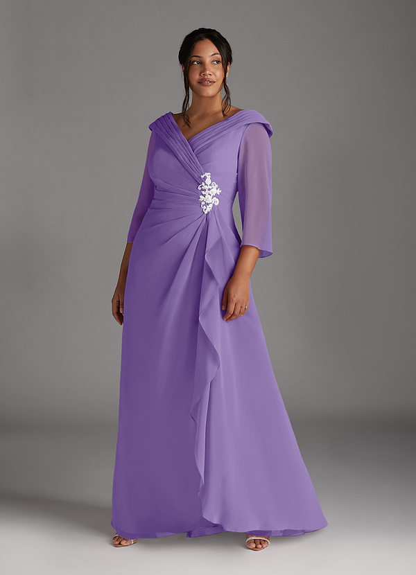Azazie Jaycee Mother of the Brides Dresses Tahiti A-Line Chiffon Dress image1