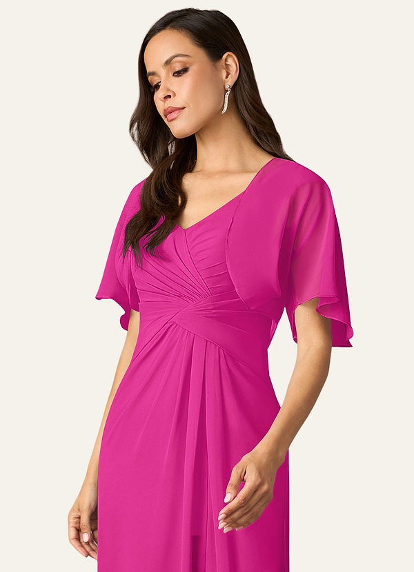 front Azazie Matching Color Salome Chiffon Wrap