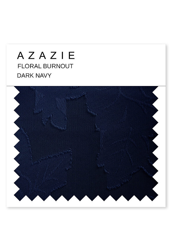 front Azazie Donkere Marine Floral Burnout-staal