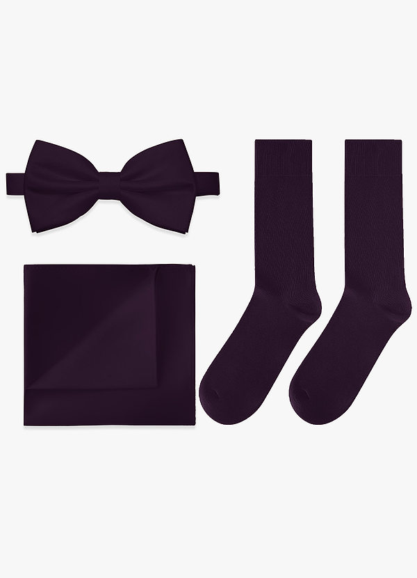 front Passendes Set aus Fliege, Einstecktuch und Socken