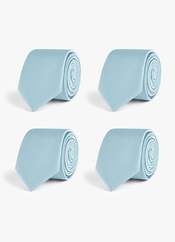 Conjunto de corbatas finas de satén elástico – 4 piezas front