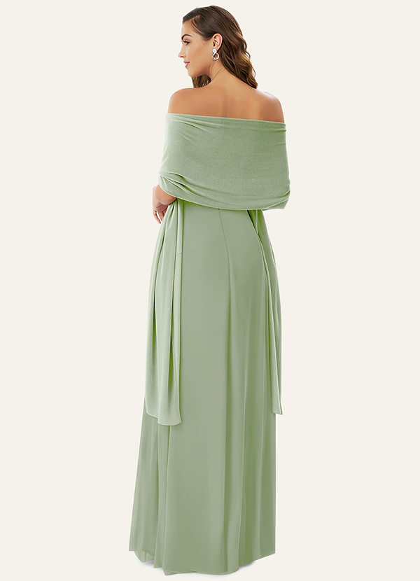 front Matching Color Velvet Shawl