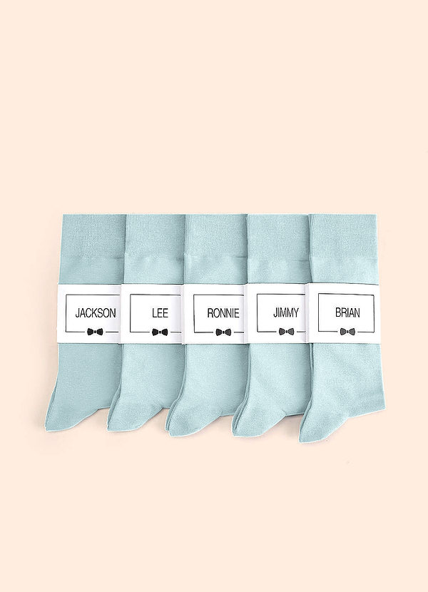 front Matching Color Men's Dress Socks with Personalized Label