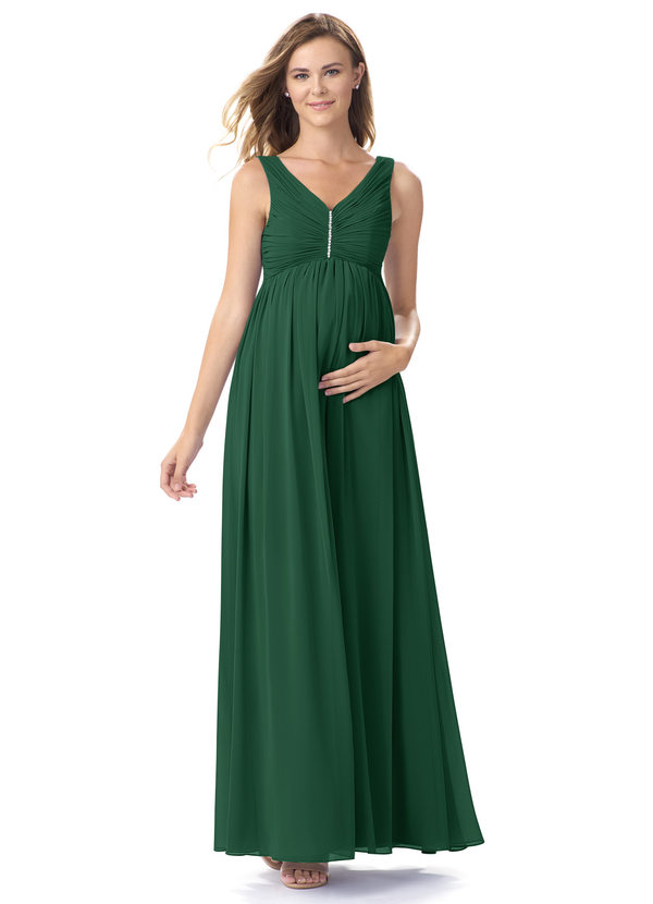 emerald green maternity bridesmaid dress