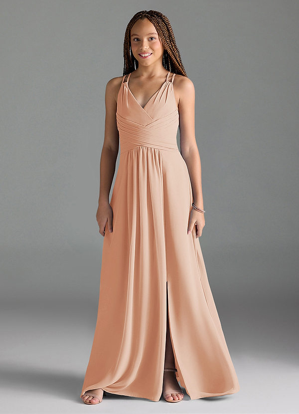 Farren Junior A-Line Pleated Chiffon Dress