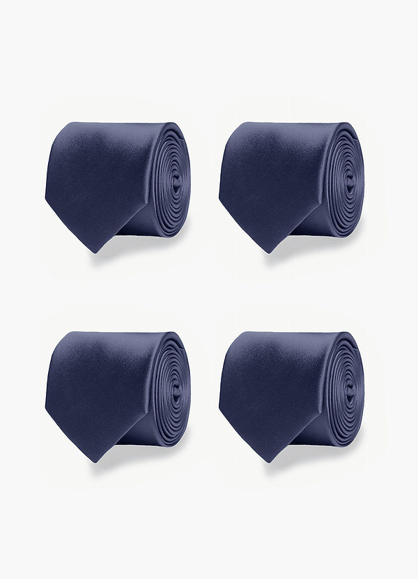 front Matte Satin Matching Groomsmen Tie Set – 4 Pieces