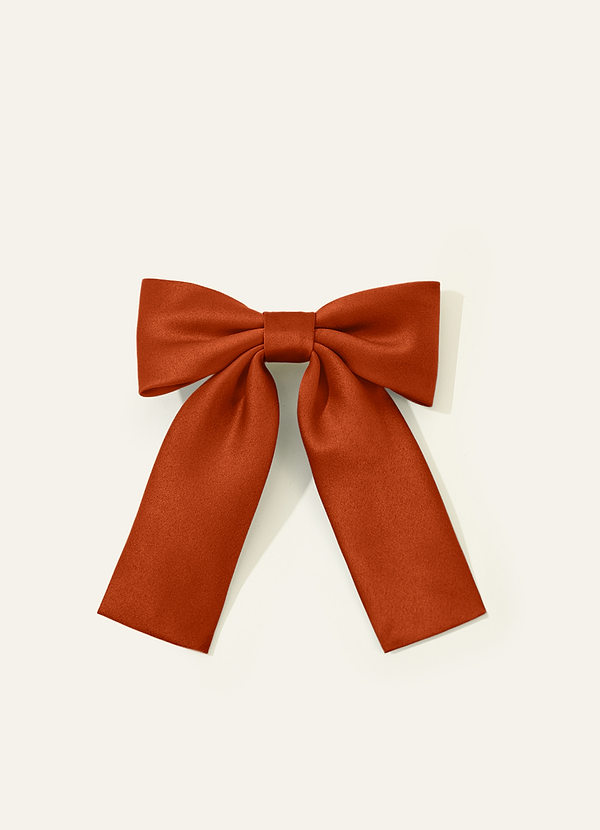 front Girls Satin Bow Hair Clip
