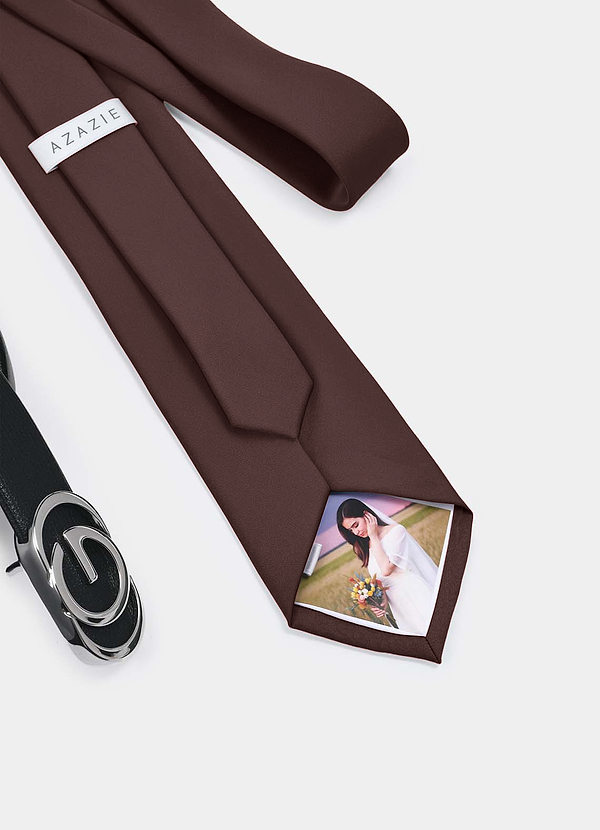 front Krawatte aus Stretch-Satin mit Fotoaufdruck – Personalisierte Krawatte