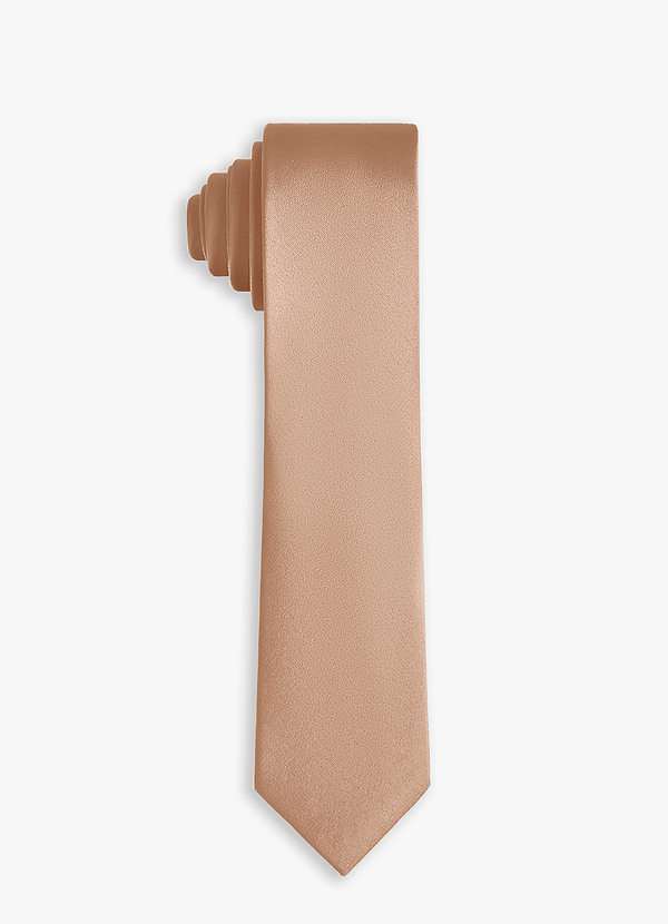 front Stretch Satin Skinny Tie