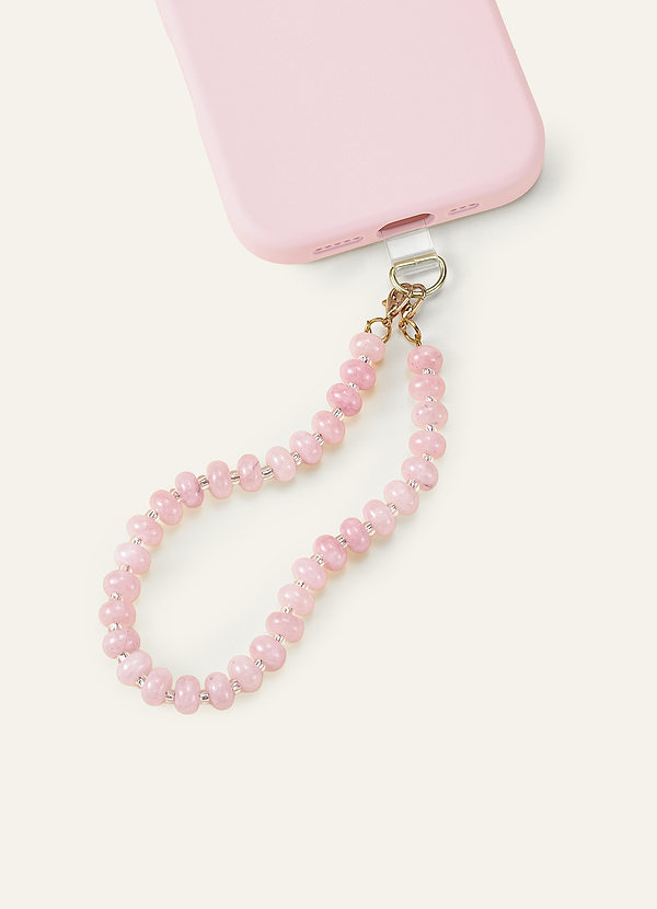 front Natural Stone Bag Strap Charm Beads Embellished Phone Chain