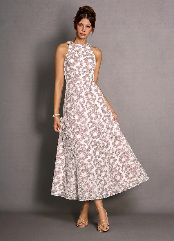 Selira Pink And White Maxi Dress image1