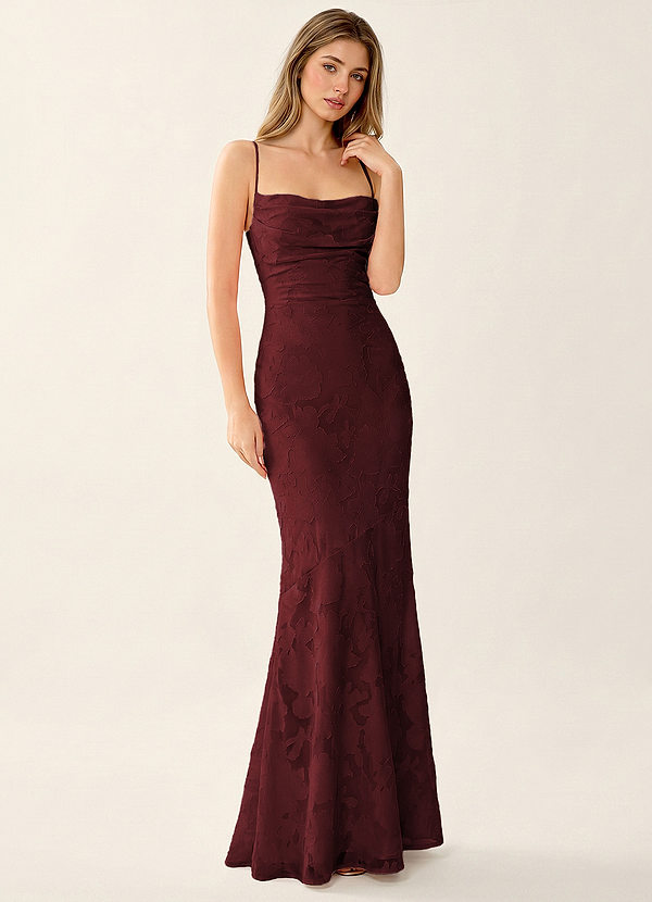 Natasha Wein Jacquard-Korsett-Meerjungfrauen-Abendkleid image1