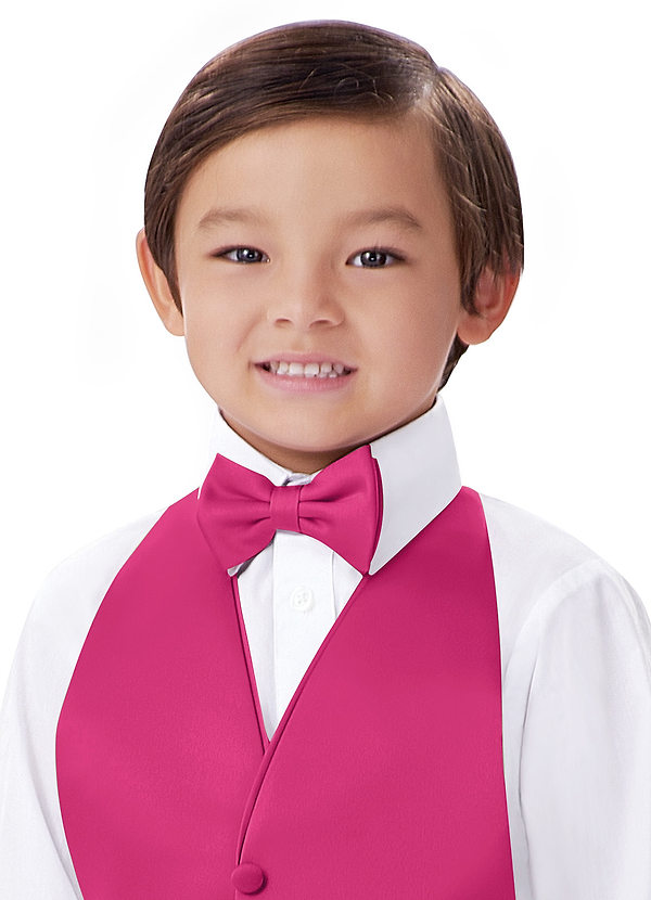 Boy's Matte Satin Pre-Tied Bow Tie front