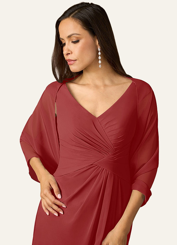 front Azazie Matching Color Sarah Chiffon Wrap