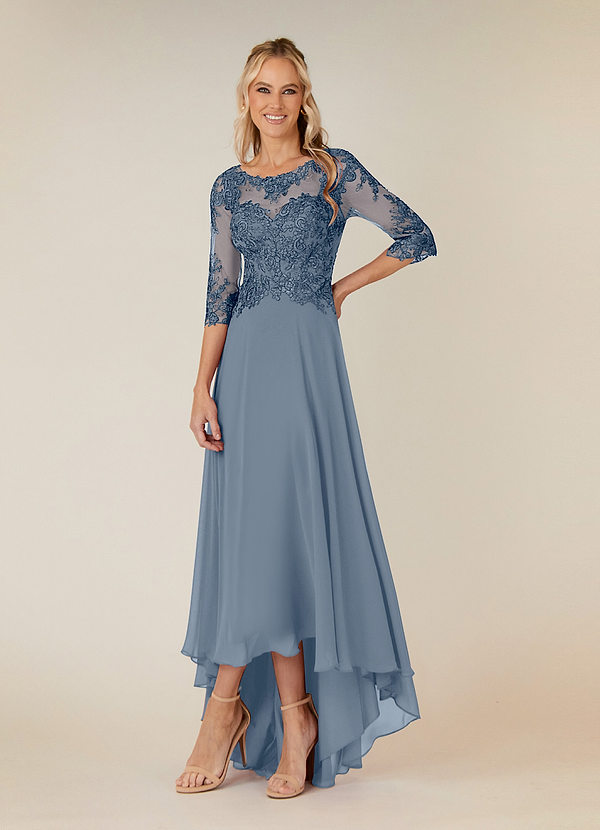 Azazie Monza Mother of the Brides Dresses Twilight A-Line Lace Chiffon Dress image1