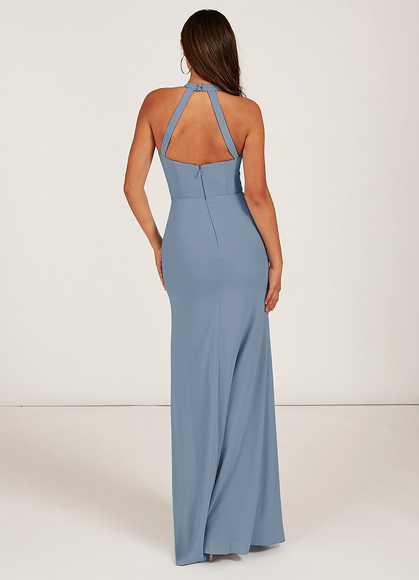Azazie Galicia Bridesmaid Dresses Mermaid Pleated Stretch Chiffon Floor-Length Dress image2