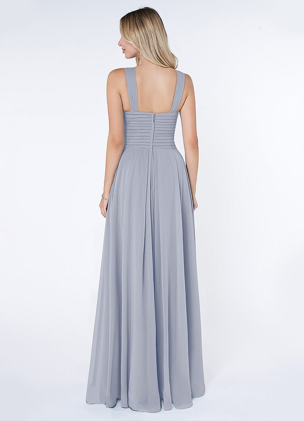 Azazie Kaleigh Bridesmaid Dresses A-Line Pleated Chiffon Floor-Length Dress image2