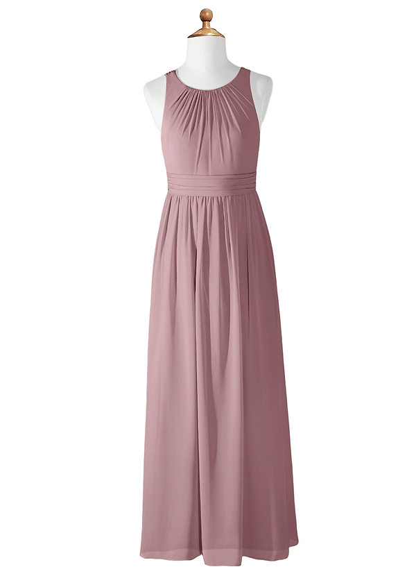 Vestidos De Dama De Honor Junior De Chiffón Asimétricos Rosa perlado main image 0