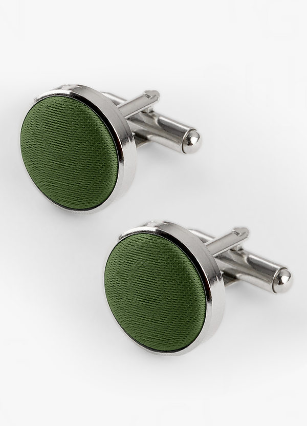 front Boutons de manchette arrondis en satin mat