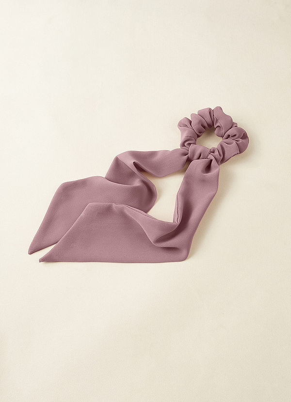 front Matching Color Chiffon Hair Scarf Scrunchie