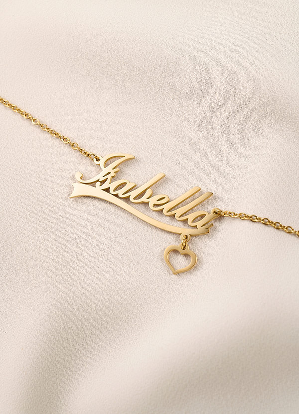 front Custom Name Necklace with Butterfly