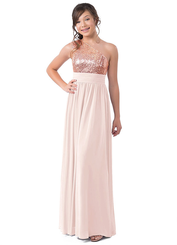 Los Vestidos AsiméTricos Para Damas De Honor Junior Con Escote En Forma De Cucharada Lavanda main image 1