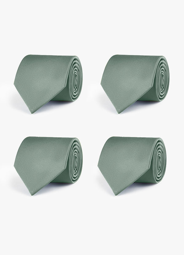 front Stretch Satin Matching Groomsmen Tie Set – 4 Pieces