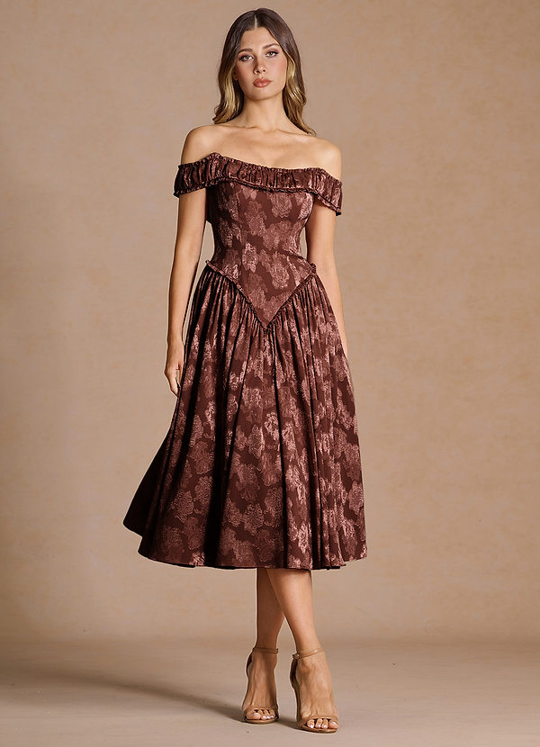 Nylah Mocha Coco Midi Dress image1