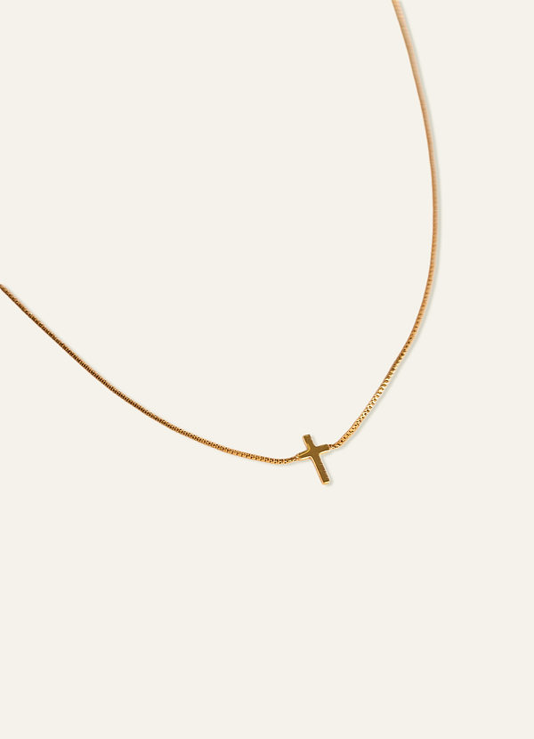 front Simple Cross Necklace